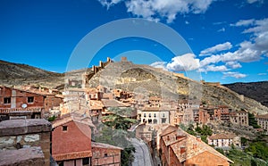 Panoramic view of Albarracin, a picturesque medieval village inÂ Aragon, Spain